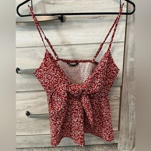 Shein red and white tank